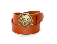Leather Belt with Spartan Shield Buckle - Gone Rogue